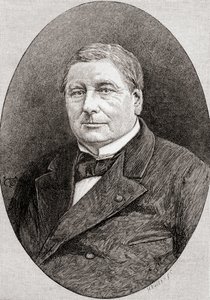 Eugène Marin Labiche, da revista mensal The Century Illustrated, publicada em 1884 (gravura em madeira)